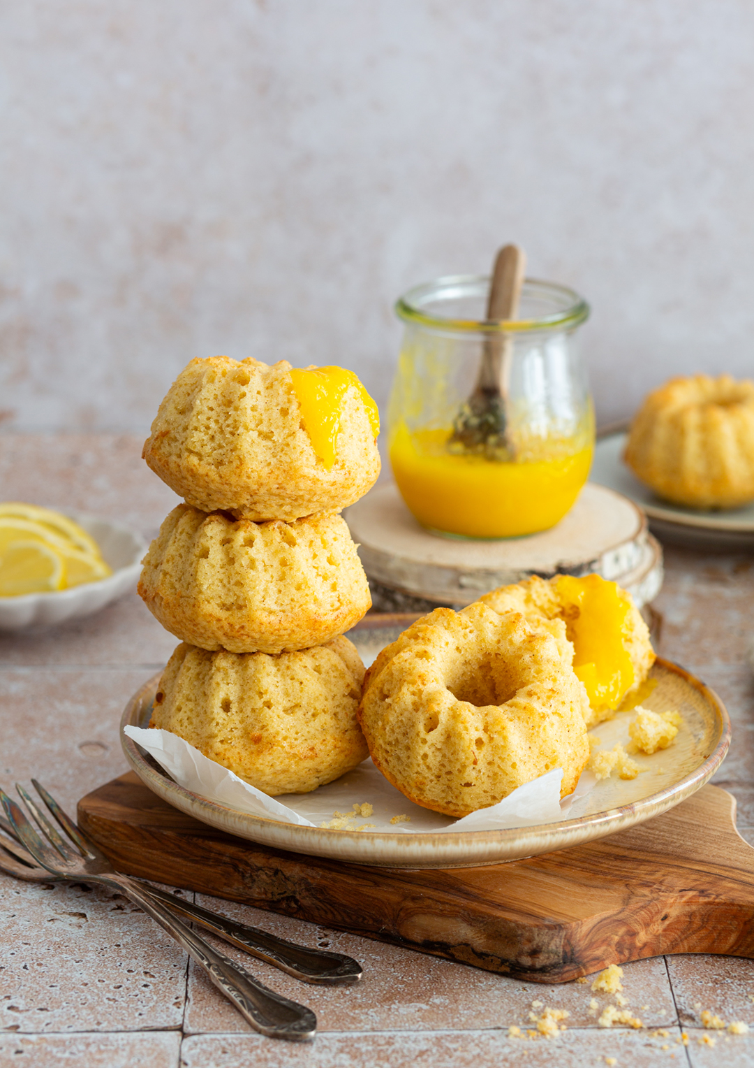 Juicy mango mini bundt cake